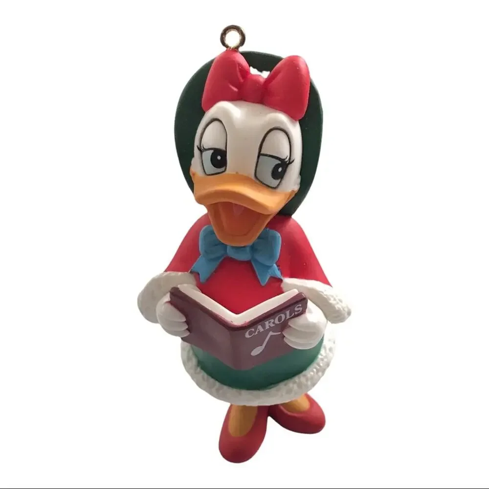 Disney Vintage Daisy Duck Caroler Resin Grolier Christmas Magic Collecti…